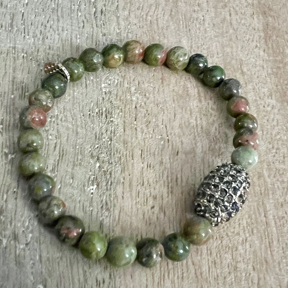 NEW MARLYN SCHIFF Nature’s Goddess Beaded Stretch Bracelet in Gold/Earth Tone